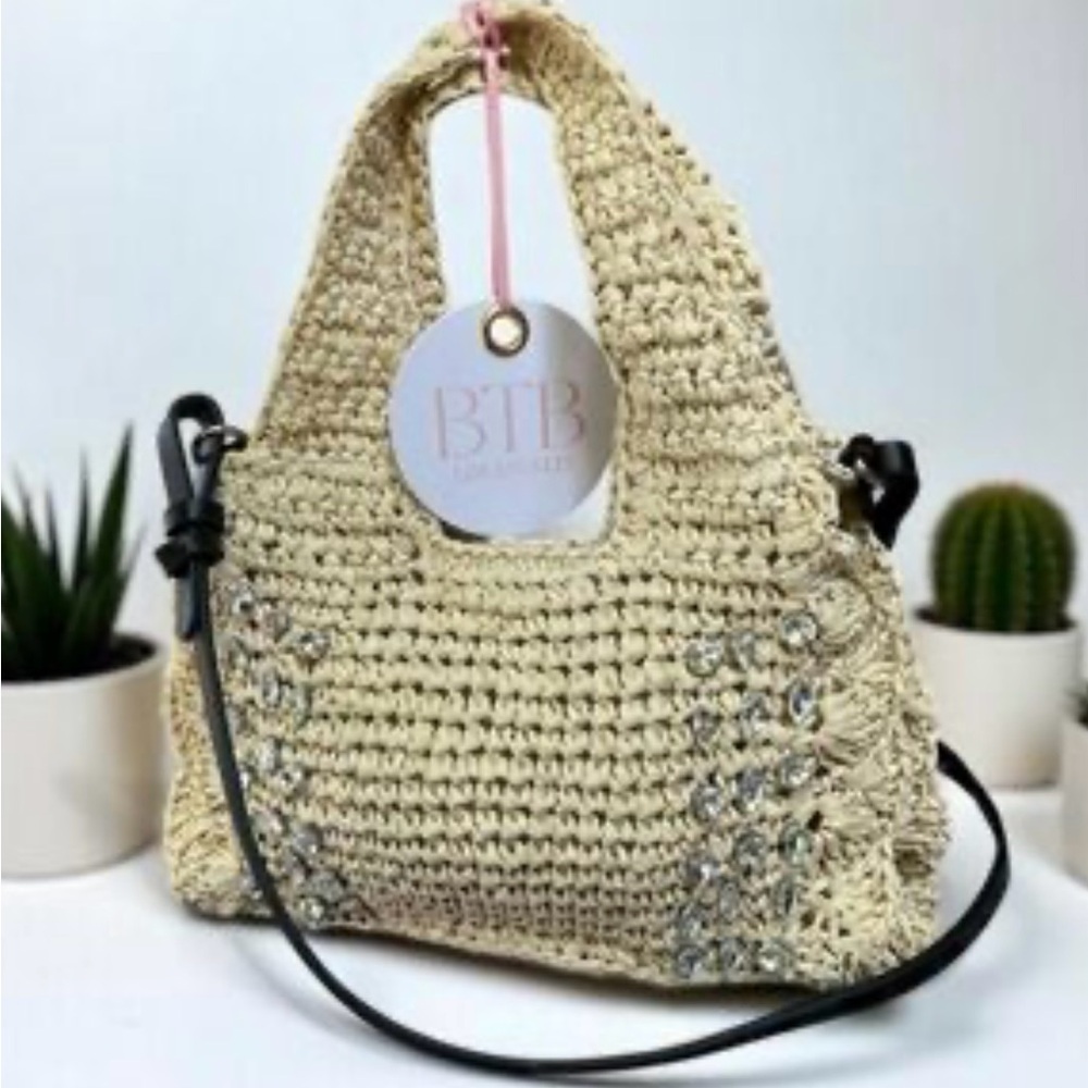 BTB Los Angeles Cream Crochet Bag